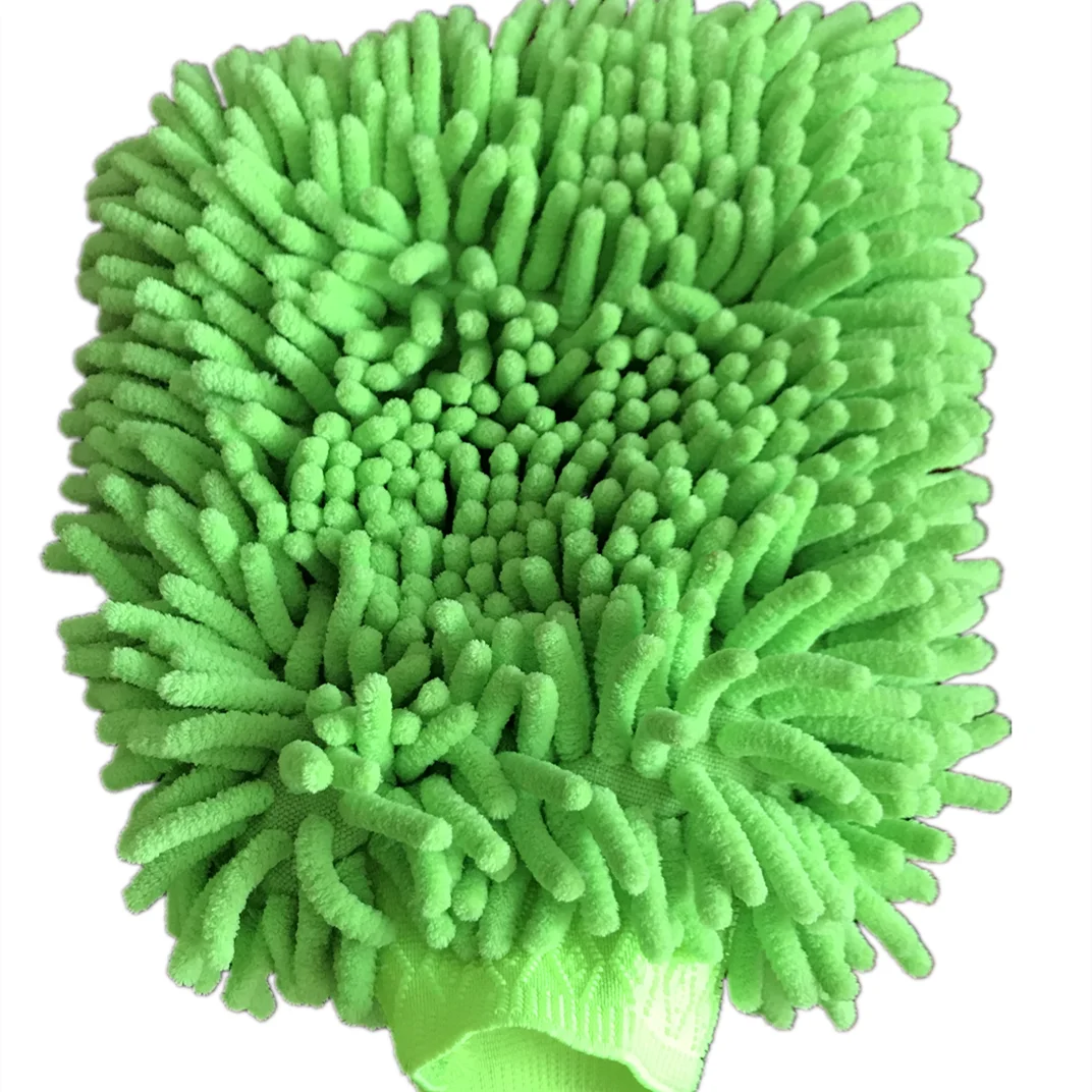 Two Sides Lint  Car Wash Gloves Chenille Microfiber Wash Mitt Brush Tools for Car Window Body