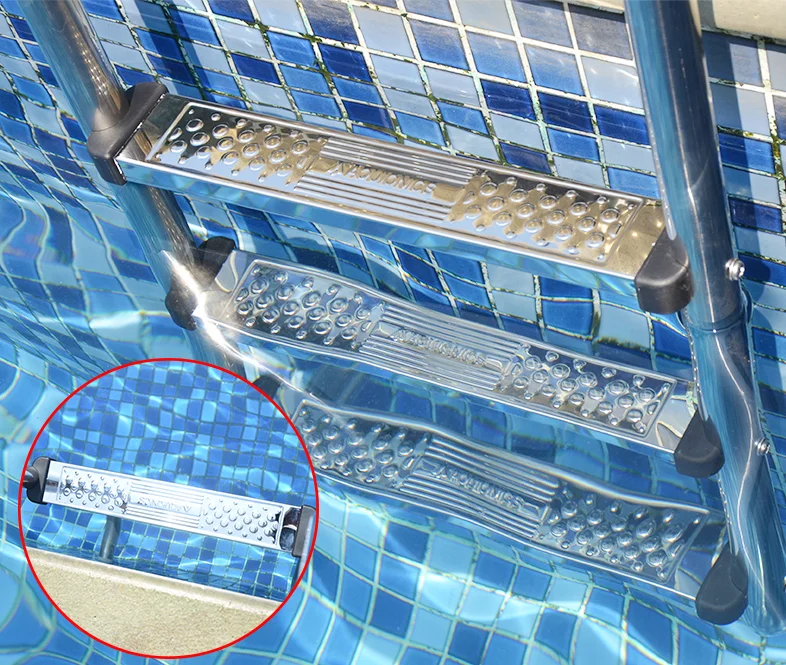 3-step modern swimming pool ladder handrail ladder for underground swimming pools