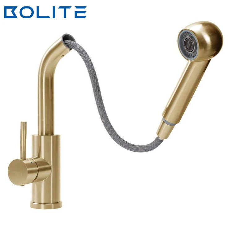 Manufacturer Customized Sales Of Modern Kitchen Faucets Brass Pull Out Kitchen Sink Faucets