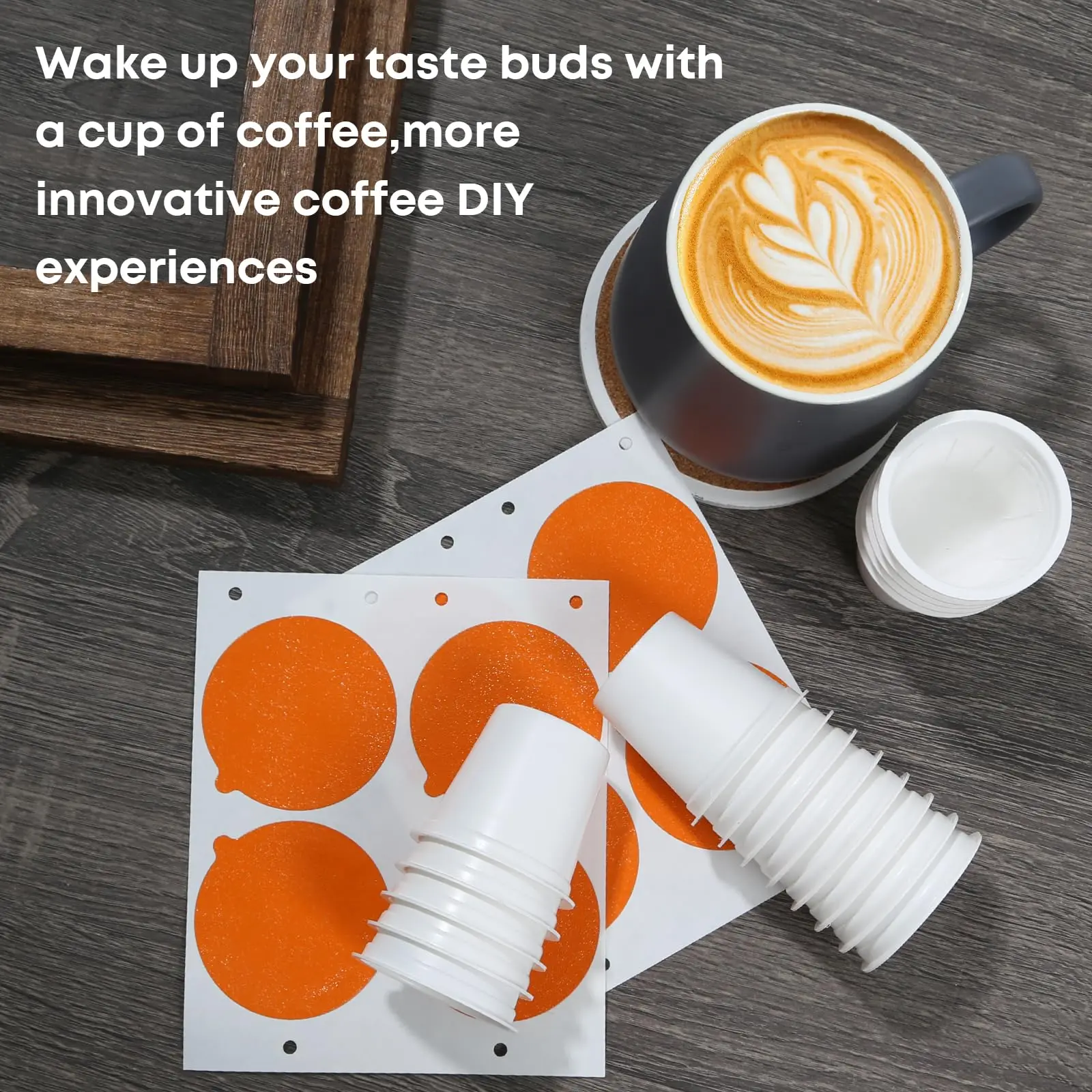 Compostable Empty K-Cup with Filter and Lid Biodegradable Coffee Capsule for Eco-Friendly Brewing