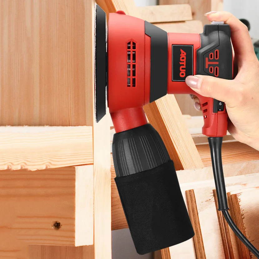 300W High Power DIY Floor Polisher Car Waxing Machine 125mm 5' Random Orbital Electric Sander Set Wall Putty Grinding Tools
