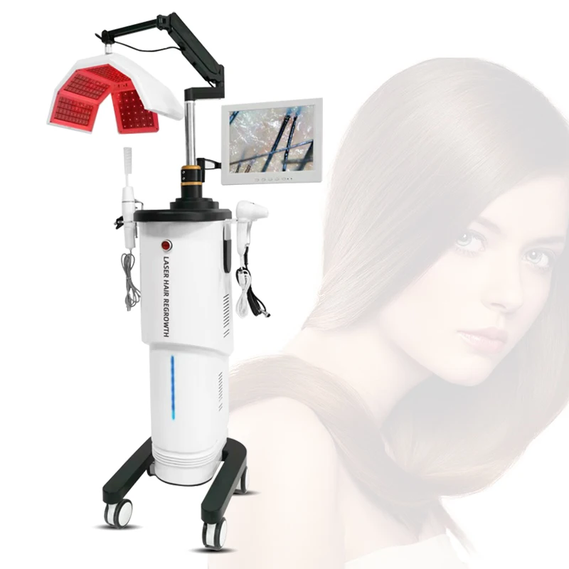 Oxygen Jet Spray gun hair follicle testing hair loss treatment scalp massager brush hair growth machine