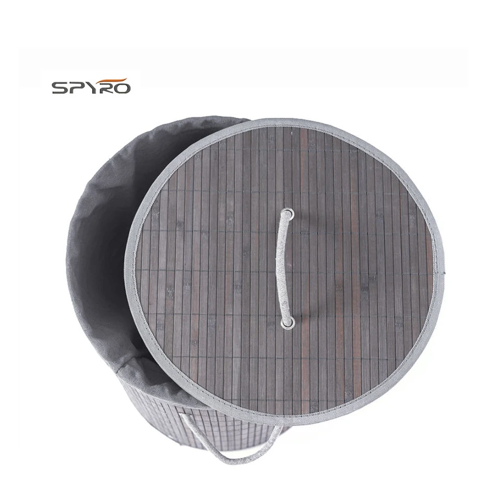 Cheap Custom Large Foldable Bamboo Laundry Hamper Clothes Toy Storage Box Laundry Basket