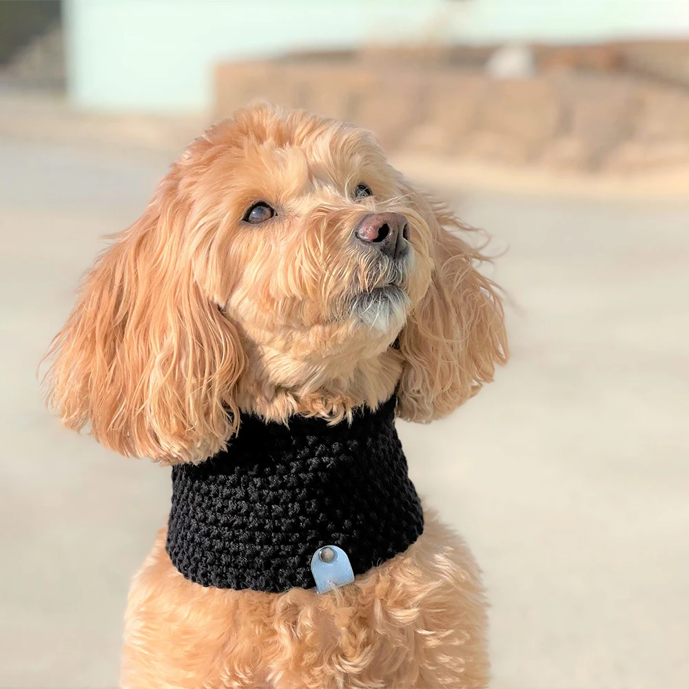 Qiqu Pet Supplies Custom New Designer Dog Scarf puppy Bandana Dog Snood Knit Infinity Pet Bandana Apparel accessories for dogs