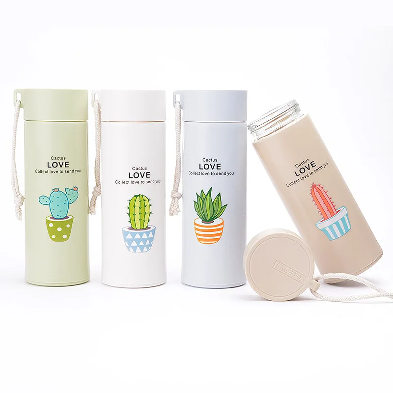 Creative Portable Portable Glass Cup Gift Advertising Water Bottles Printing Logo