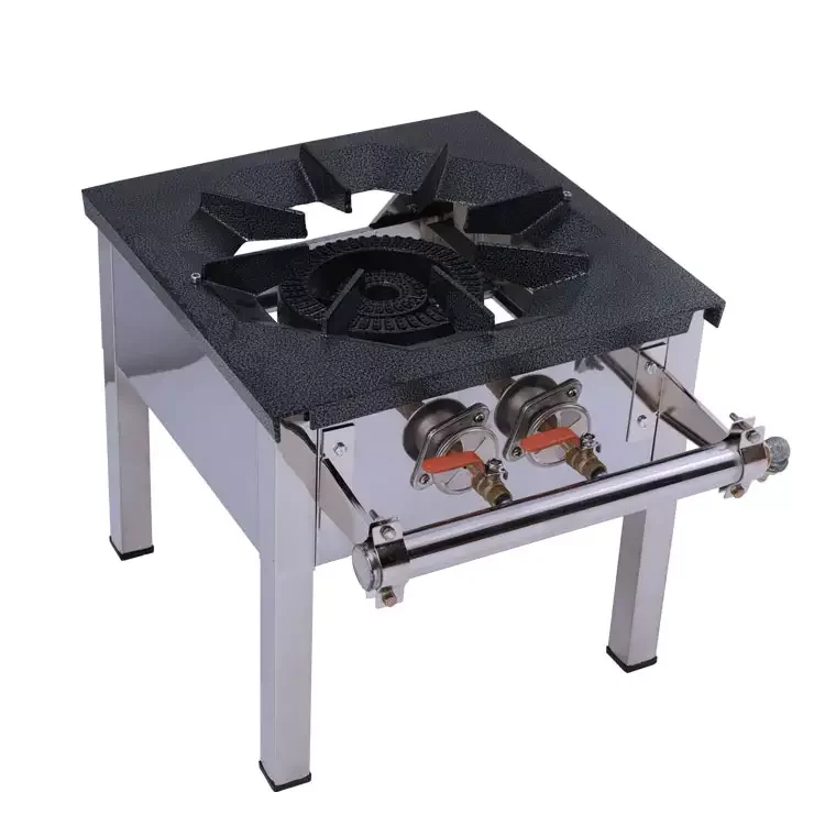 Lyroe High Rigidity Commercial Restaurant Canteen Soup Cooking Range Heavy 2 Burner Gas Stove