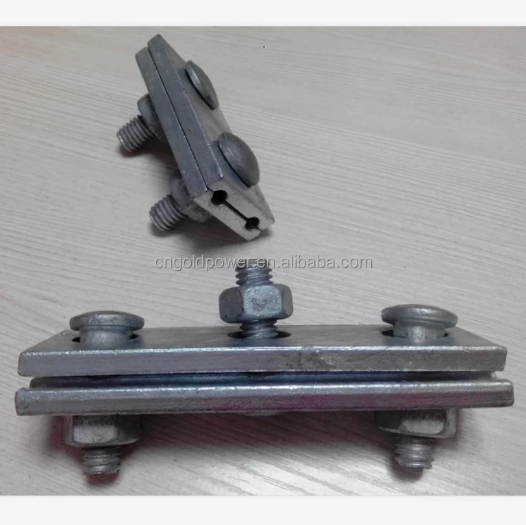 Galvanized Guy Clamp 3 Bolt Type Cable Suspension Clamp For Overhead Line Cable
