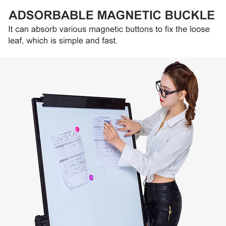360 degree movable clip paper flip chart white boards stand flipchart with easel for home office