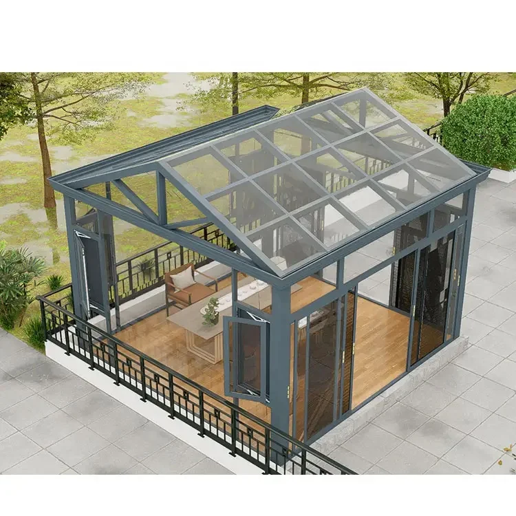 Outdoor Garden Low-e Tempered Glass Sunlight Room The Small Sunny Sunshine Glass Room sunrooms & glass houses