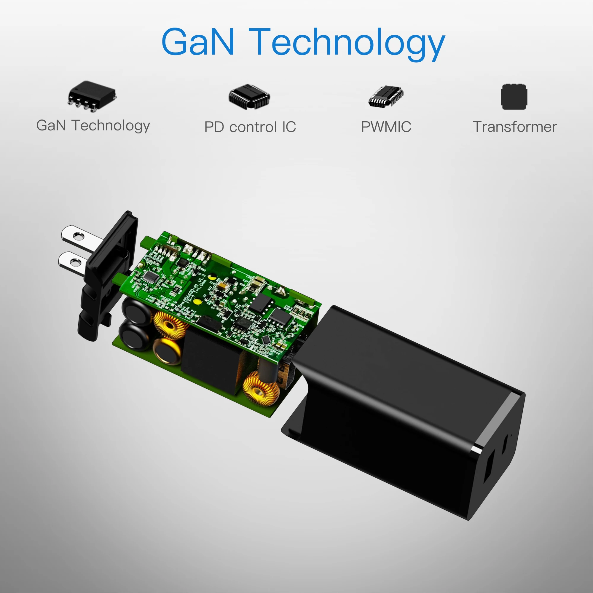 Новинка 2020, быстрое зарядное устройство GaN, 45 Вт, 65 Вт, зарядное устройство для iPhone, macbook, переключатель android