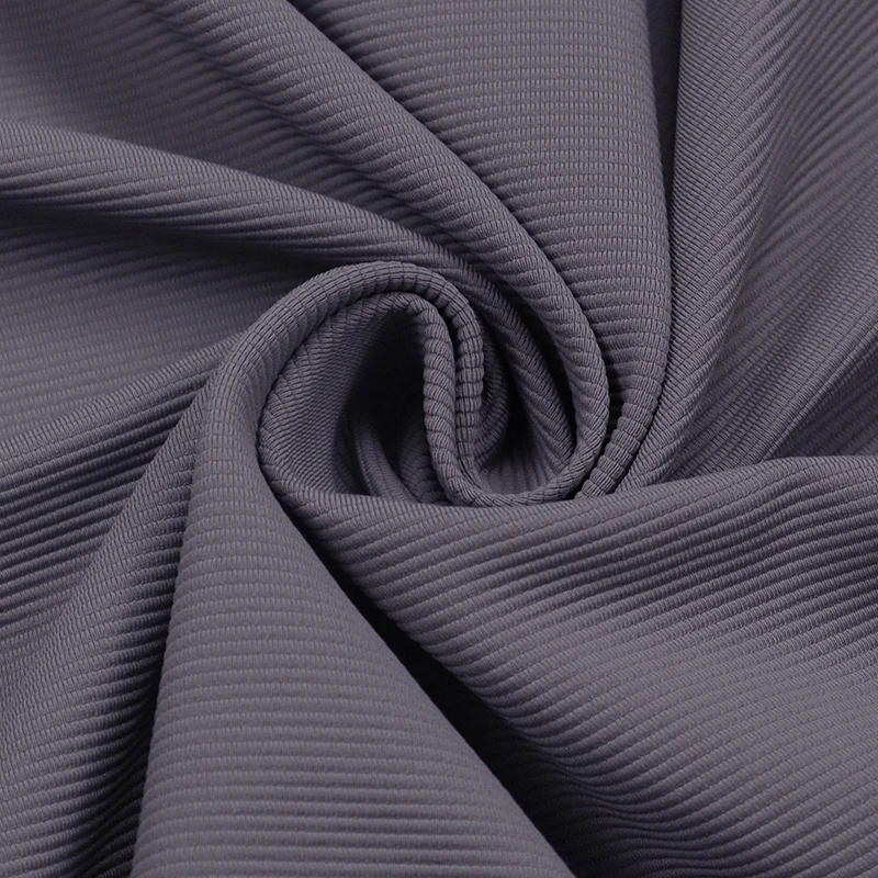Nylon 75% Spandex 25% 40/40N Matte Weft Knitted High Elasticity Rib Fabric For Leggings/ Yoga