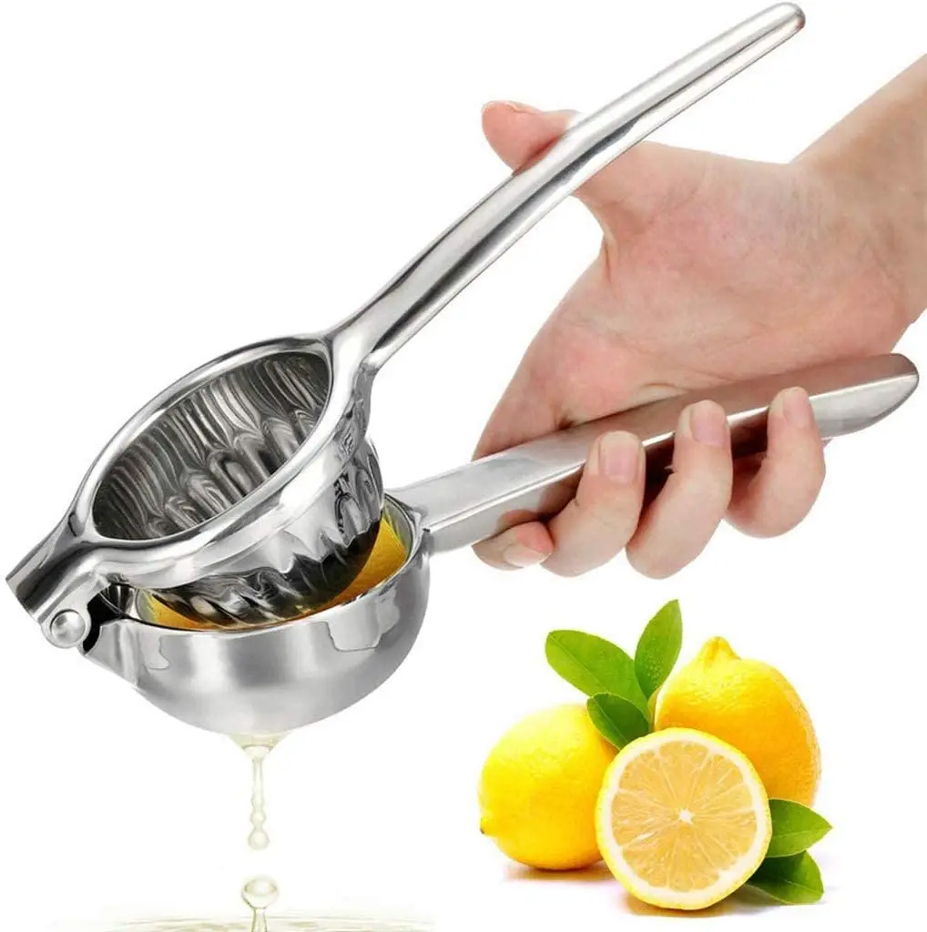 Lemon Squeezer Stainless Steel 304 - Manual Citrus Press for Lemon and Lime| Premium Large Handheld Fruit Squeezer for Fresh Ci