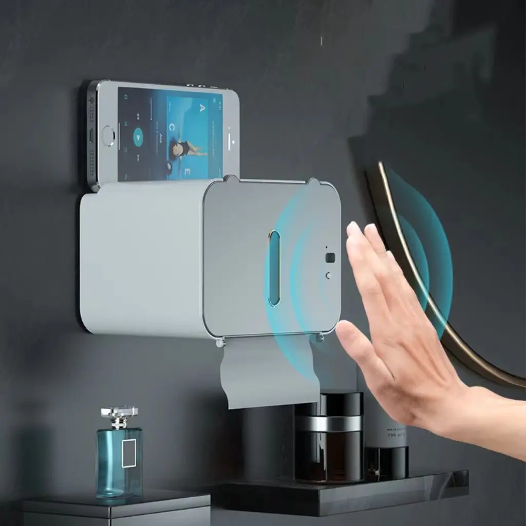 Automatic sensing Bathroom Waterproof Wall Mounted Paper holder tissue box fold Hand paper Towel Dispenser