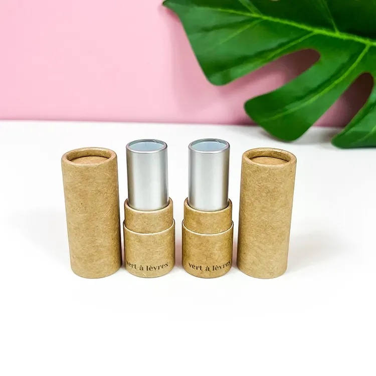Customized Private Label Lipstick Kraft Paper Lip Gloss Tube Gift Paper Packaging