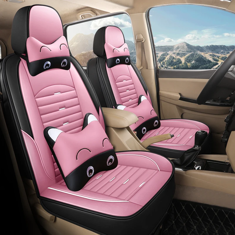 
deluxe car seat covers for most sedan waterproof leather universal size car seat protector set 7 seats 