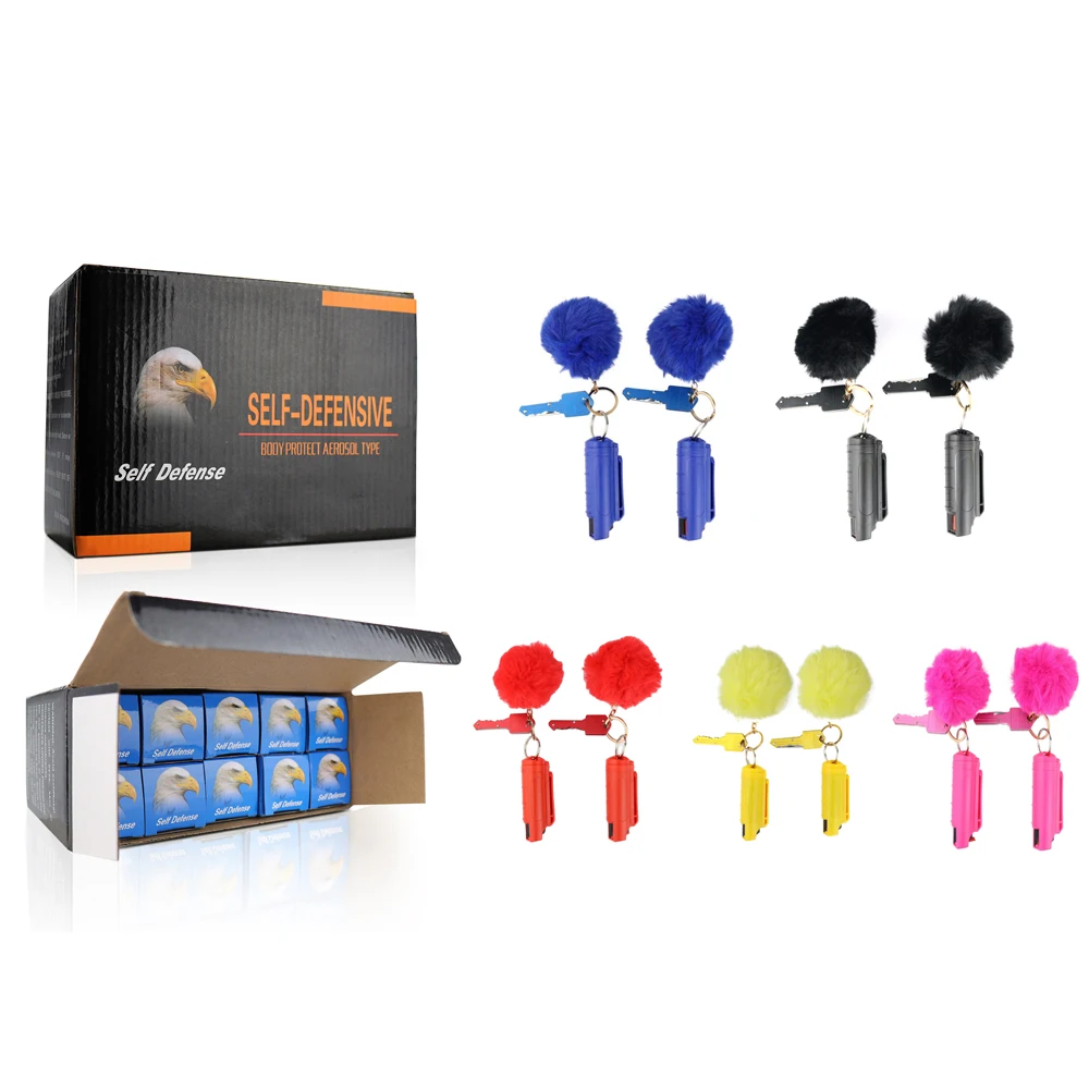 Набор брелоков для самообороны для женщин, милый розовый брелок для ключей, 20 мл