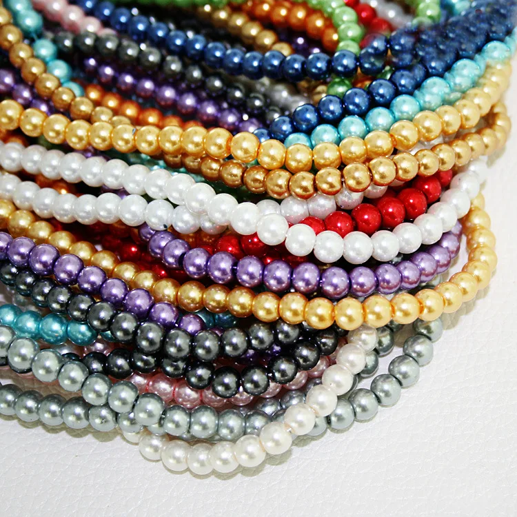 Glass pearl beads 6mm 8mm 10mm wholesale beads