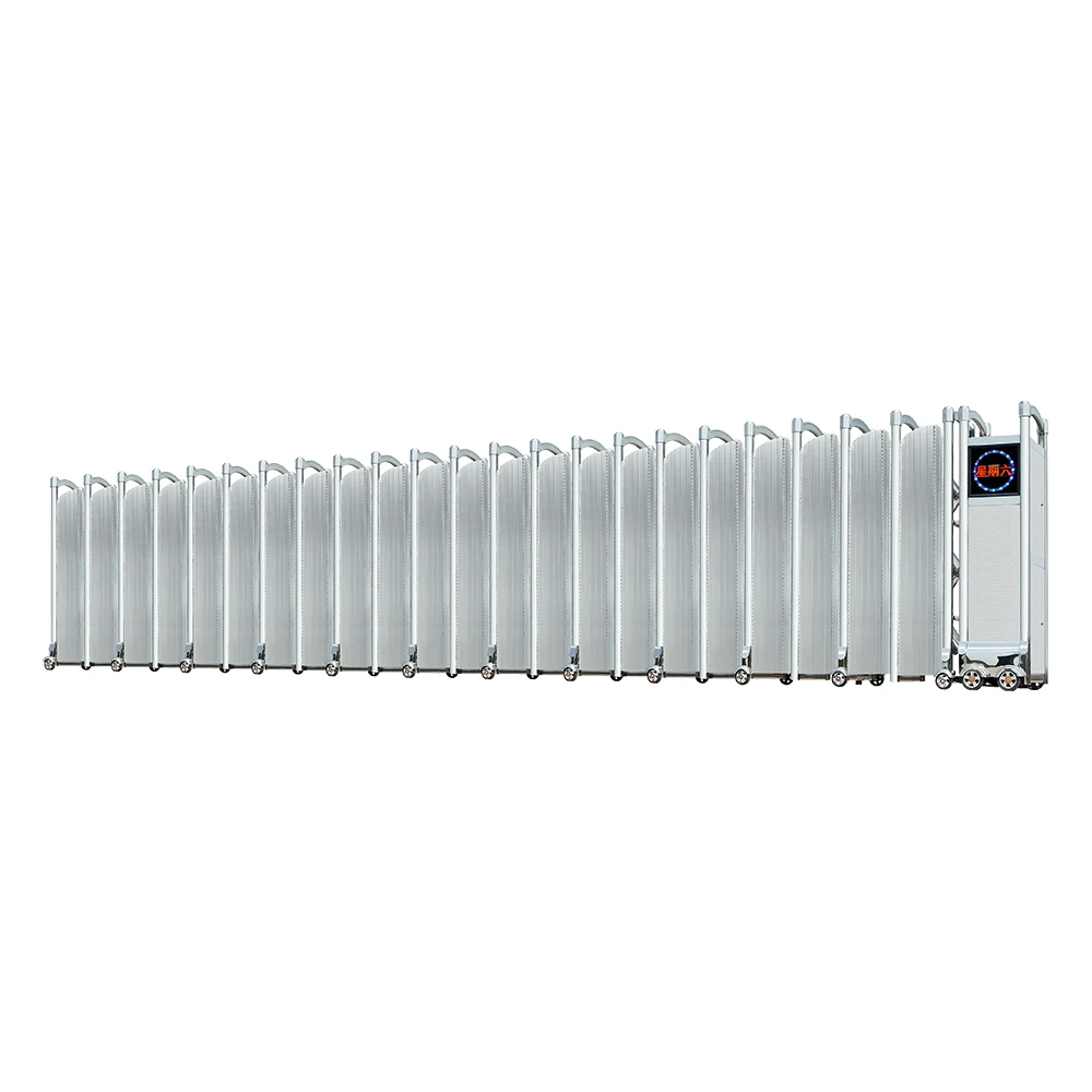 Retractable Fence Gate Entry Electric Folding Gate Aluminum Alloy Retractable Gate For Factory