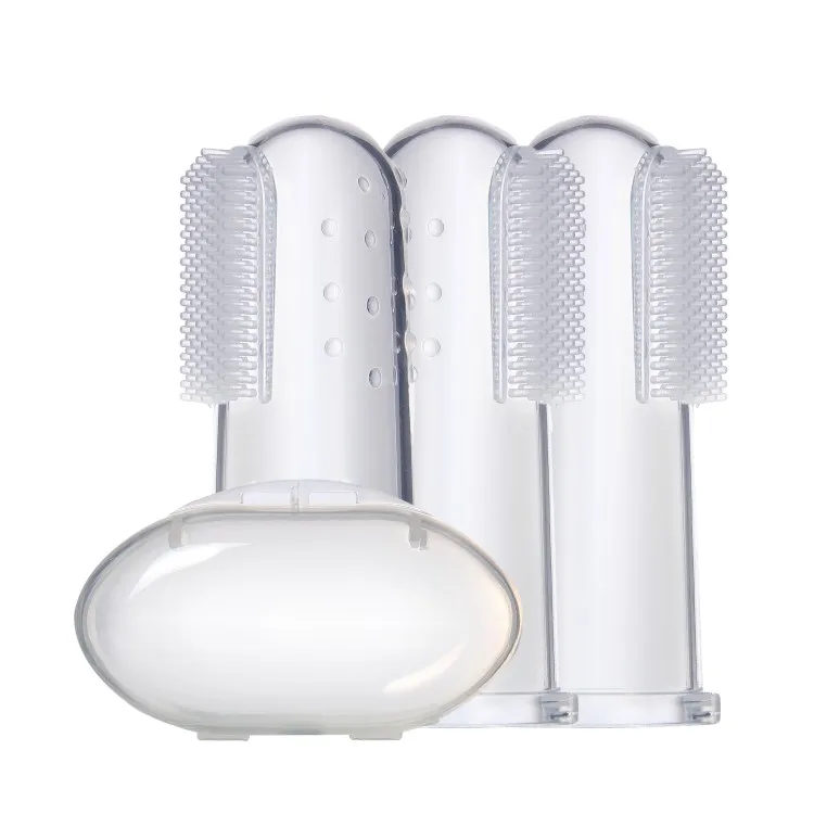 Высококачественный пищевой мягкий силиконовый набор зубных щеток для детей