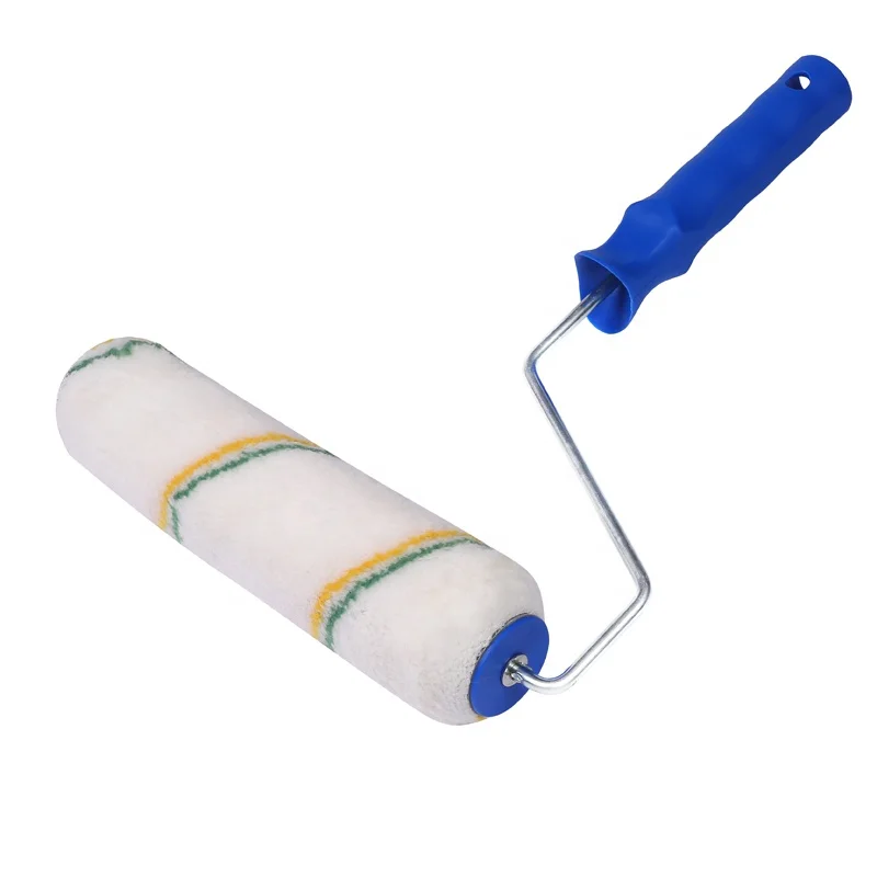 High Quality Polyamide Yellow And Green Stripes Paint Roller Cover