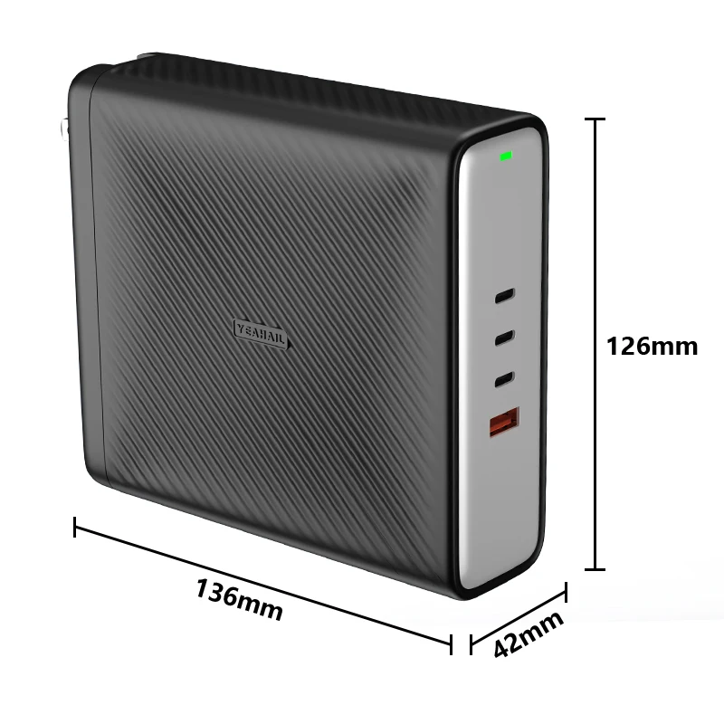 Yeahail 2022 New Products Adapter USB Type-C Charger Fast Charging USB C PD Charger For 240W Wireless Charger Stands