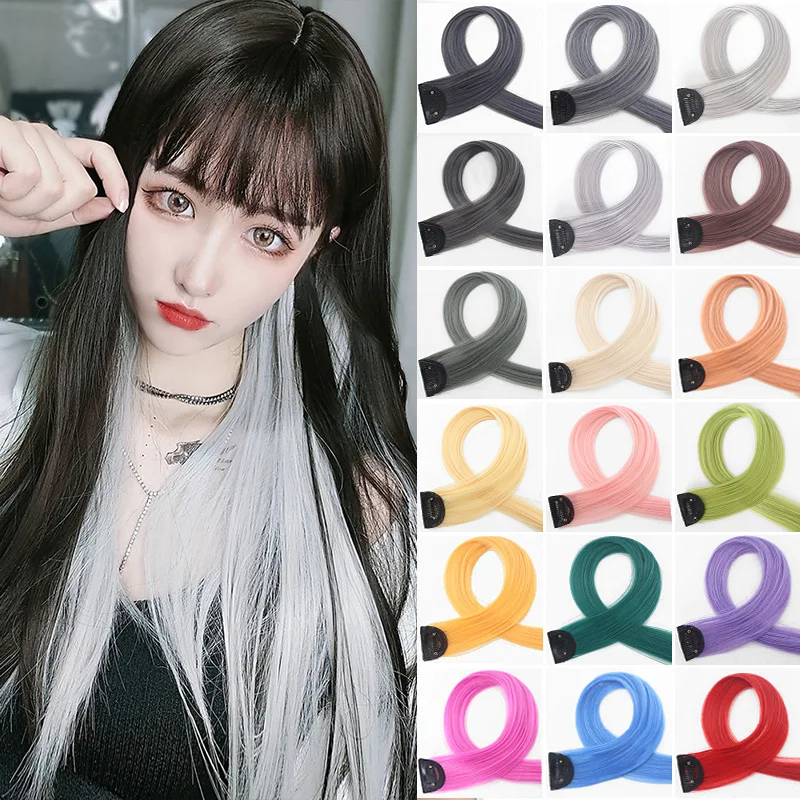 Монохроматический парик подвесной ушной краситель длинный прямой зажим для волос цветные неоставляющие следов волосы наращивания центрифуга женский