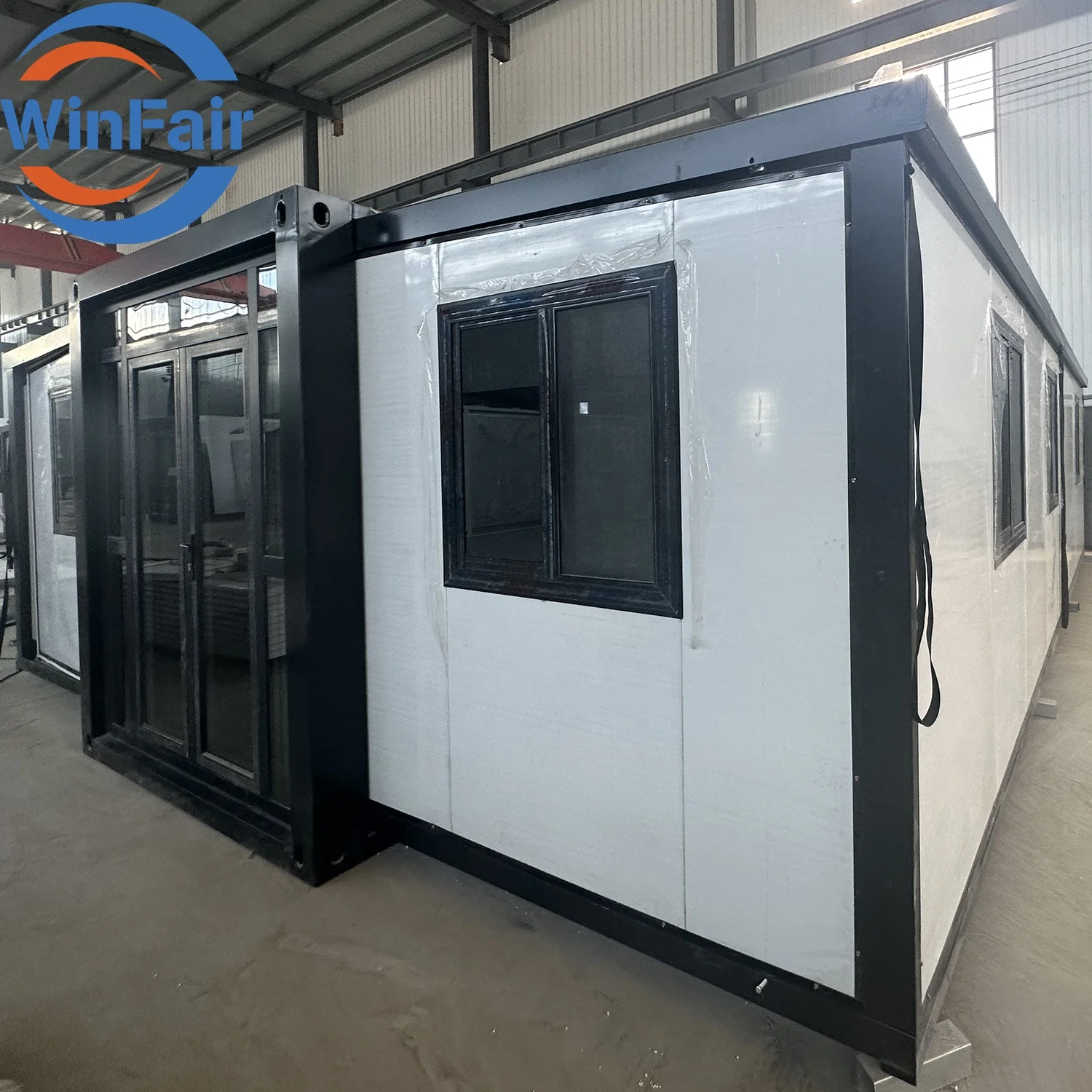 WinFair Luxury Portable Homes Prefab Smart Modern House 3 Bedroom Villa A Frame Prefabricated Homes House 30Ft Fit Villas