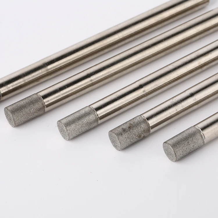 Electroplating Diamond Grinding Rod Alloy Internal Aperture Polishing Grinding Head Sdc / Cbn Cylindrical Emery Grinding Needle