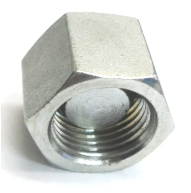 custom zinc plating carbon steel jic hydraulic plugs and caps