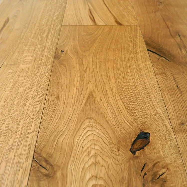 220*15/4 mm wide light smoked color French oak multi layer engineered timber wood floor for home and hotel