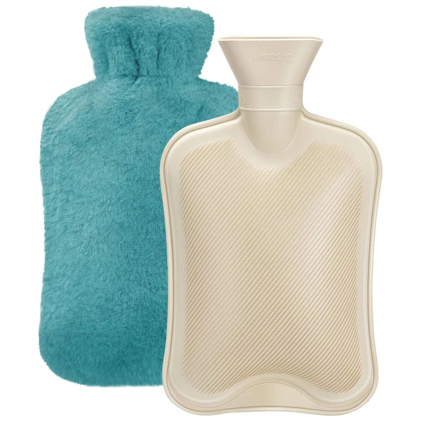 Wholesale Bpa Free Rubber Hot Water Bottle Bag Pain Relief Holiday Gifts Soft Classic Hot Water Bottle with with Soft Cover