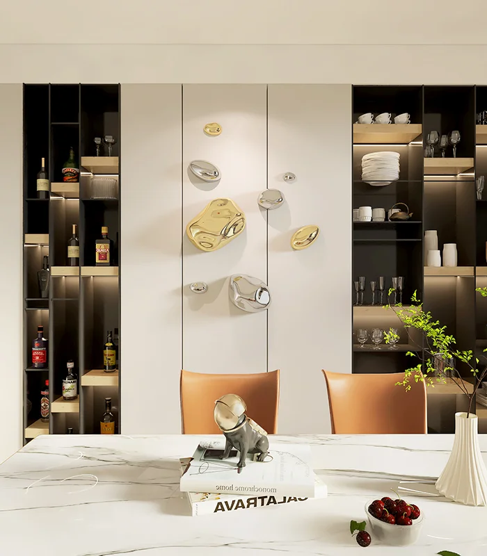 Living Room Background Stainless Steel Wall Decoration Wall Hanging Abstract Stone Luxury Wall Decoration