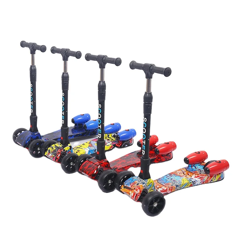Складной детский скутер распылитель трехколесный флэш-скутер для упражнений детский балансировочный скутер