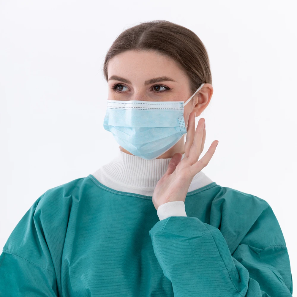 Masker 3ply Non Woven Tapabocas Earloop Medical Face Mask Surgical 3 Ply Disposable Facemask En 14683 Surgical Masks Cubre Bocas