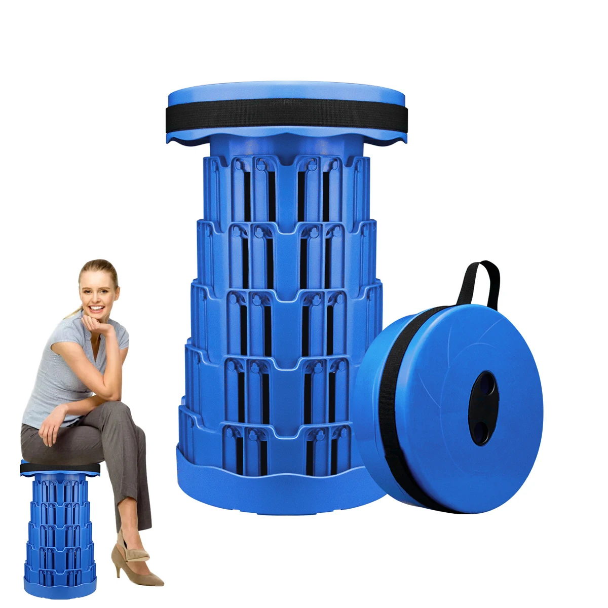 Wholesale Cheap Plastic Chair Portable Foldable Outdoor Lightweight Camping Hiking Fishing Folding Retractable