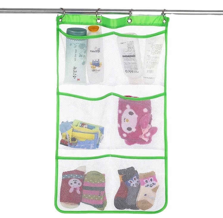 Mesh Bath Toy Organizer Hanging Multi-Use Net Bags Baby Bath Toy Storage & Bathroom or Shower Caddy-Set