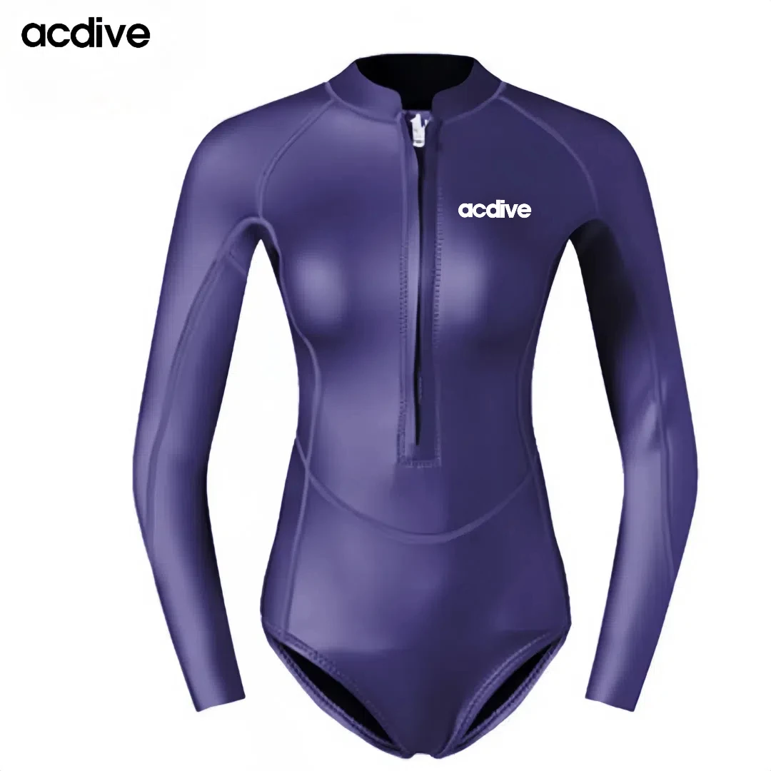 Ultra Stretchy Yamamoto 2mm Neoprene Titanium Coated Women Bady Fitted Bikini Swimming Snorkeling Wetsuit