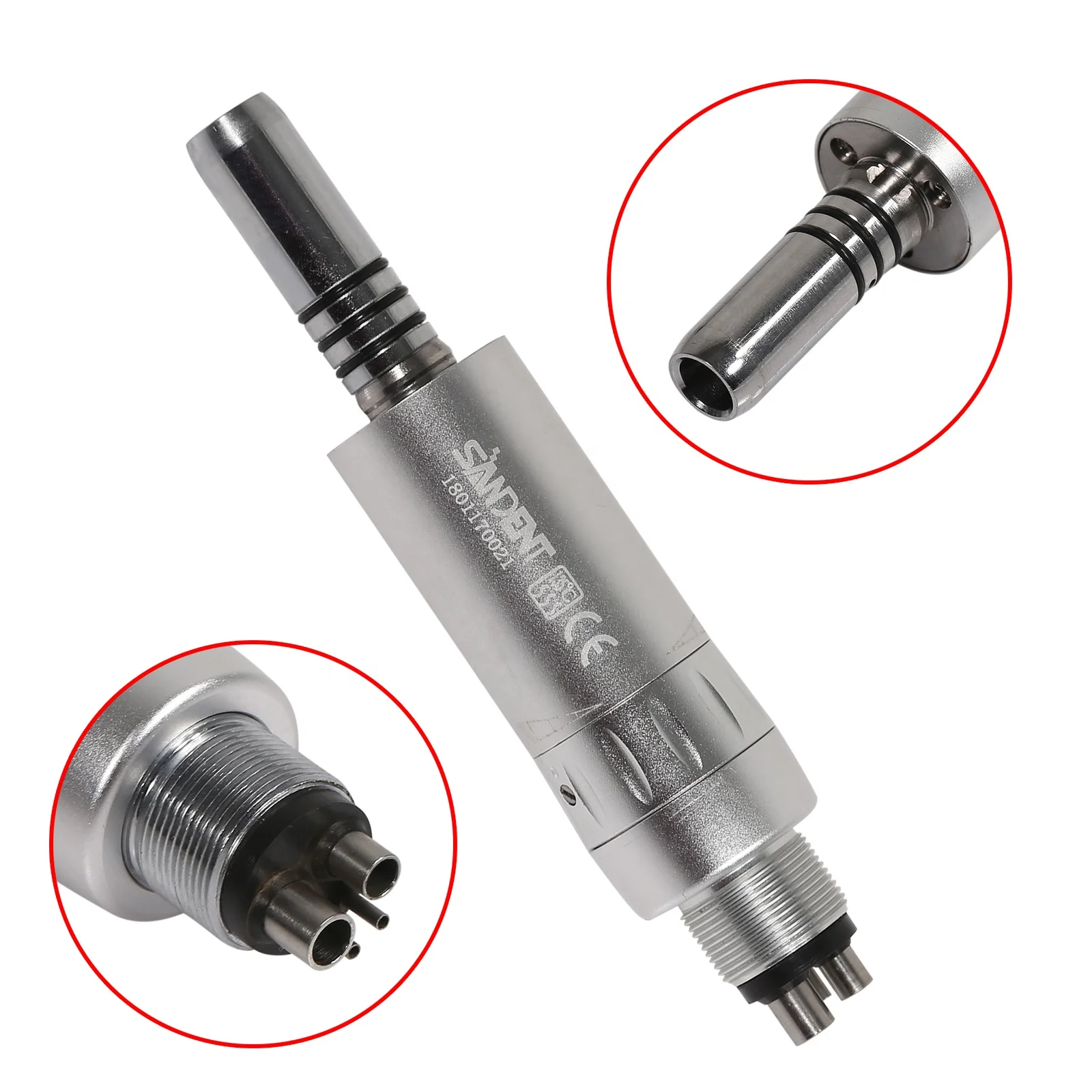 Hot Sale! Dental E-type 1:1 Inner Water spray Cooling Low/Slow Speed Air Motor Handpiece 4 Hole fit N-S-K