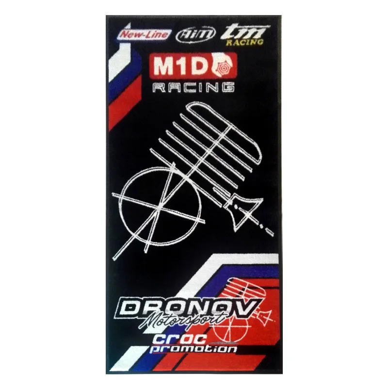 Custom Logo Modern Cut Velvet Pattern Color Non-Slip PVC Polyester Outdoor Motorcycle Carpet Cars Floor Mat with Custom Logo