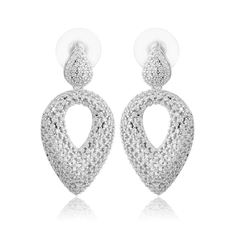 Peach Heart Earrings High Quality Glamour Drop Earrings