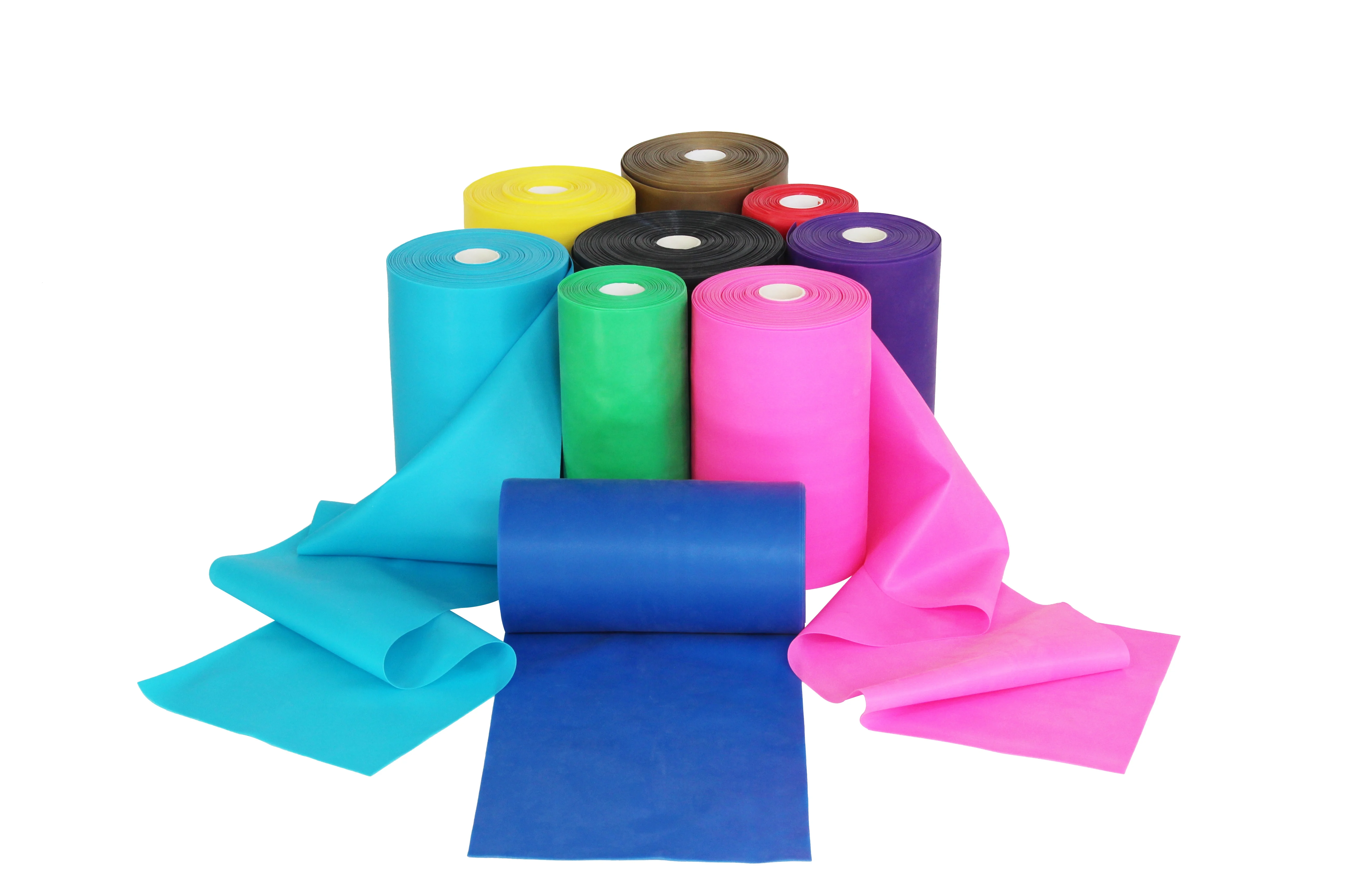 10m /20m Custom logo Non-Latex Yoga Elastic Bands  Strength Training Yoga Belt  Therapy Bulk 50 Yards Therabands
