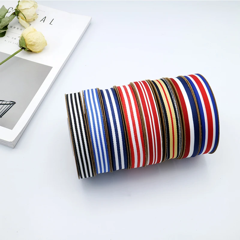 Wholesale Colorful Bulk Stripe Ribbon High quality Nation Ribbon elegant Striated Ribbons
