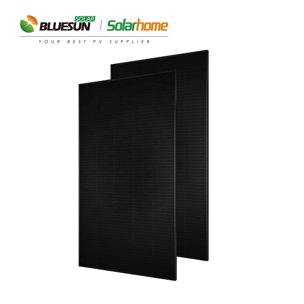 Bluesun shingle solar panel 440w 440watt 450w glass solar roof tiles photovoltaic solar roof panel tile black