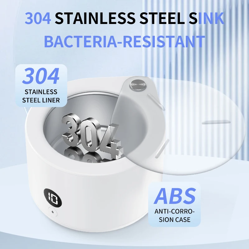 2024 New Arrivals 45KHZ 12V Portable Ultrasonic Denture Cleaners Jewelry Watch Washing Electric Household Ultrasonic Cleaners