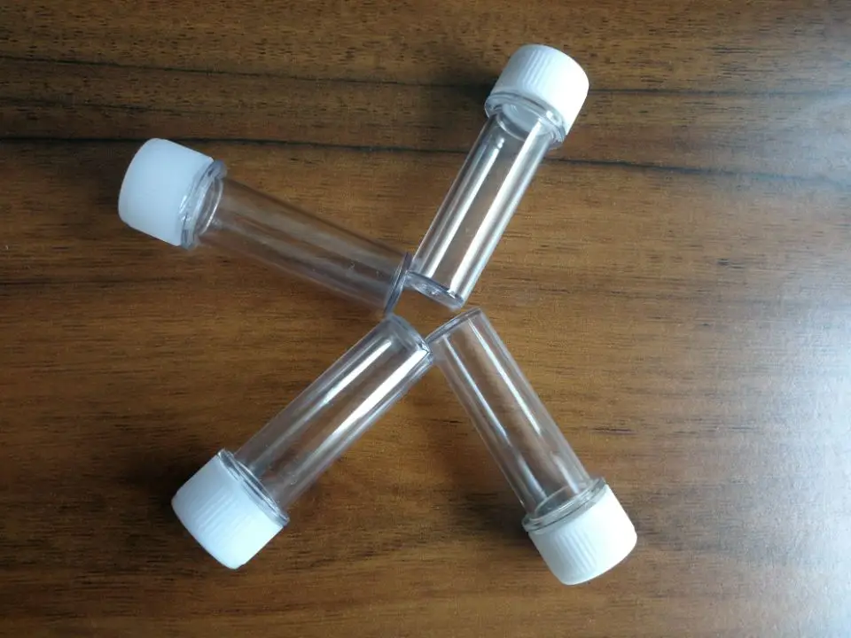 pp and pet material different-color covers leak proof 5ml 10ml high quality clear plastic test tubes