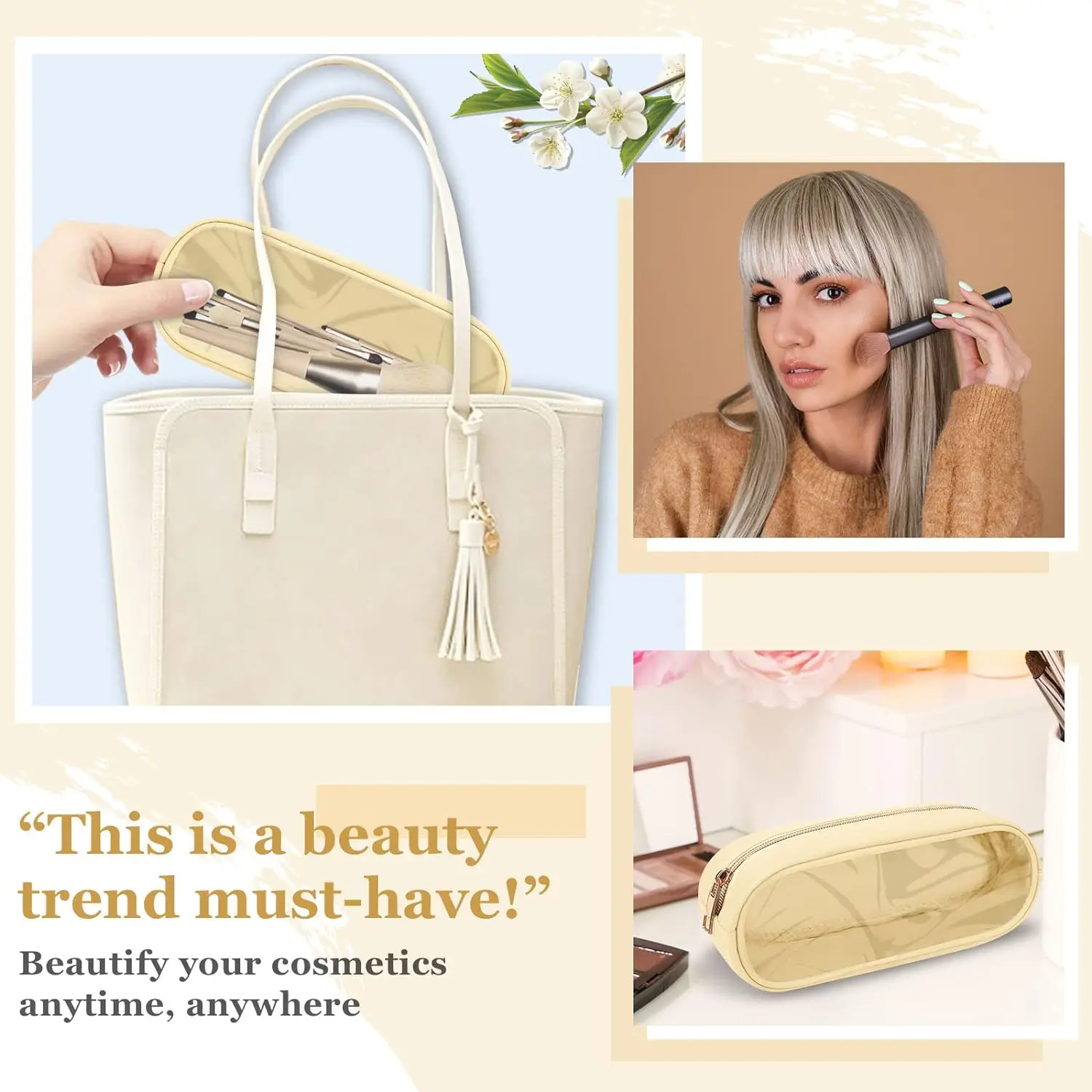 Симпатичная косметичка опрятная на молнии кейс для макияжа кошелька