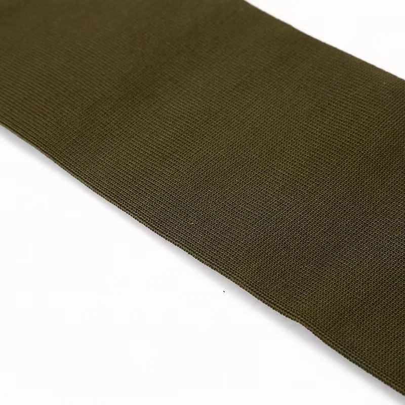 Factory 1x1 tubular rib elastic clothing material strip cotton knit polo t-shirt rib cuff collar trim fabric