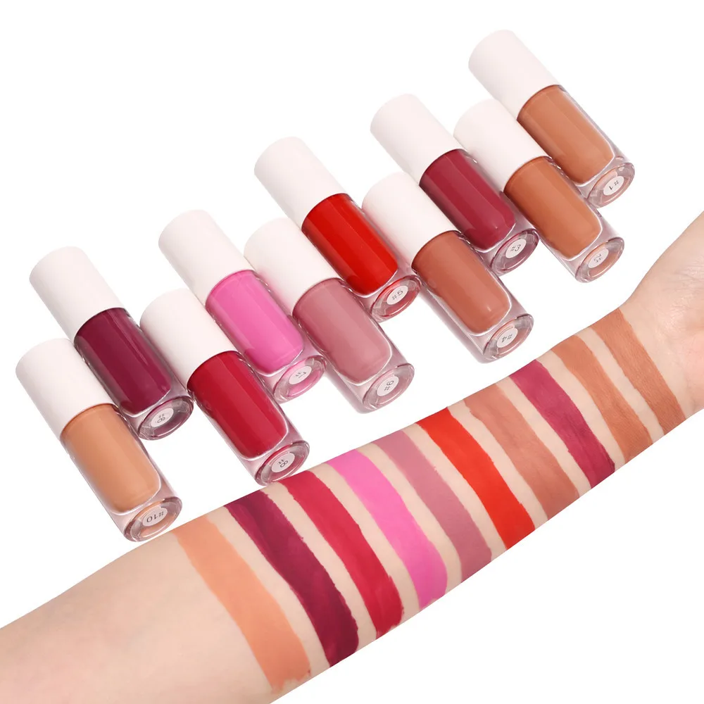  Stubby Tube 57 Colors Matte Liquid Lipstick Non-stick Cup Wholesale Lipgloss Bulk Pearl Vendors Private Label