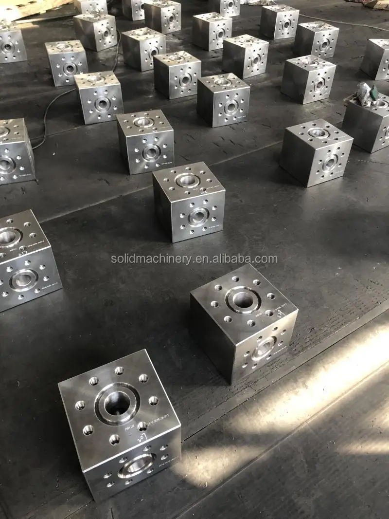 API 6A wellhead 3 way block tee flange