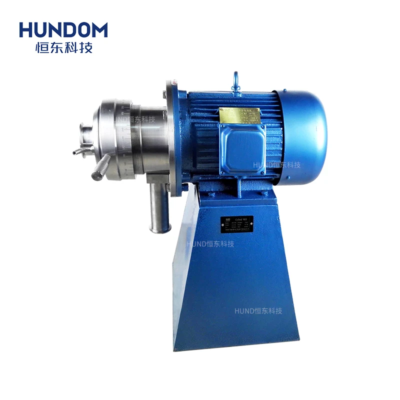 Customized soybean milk almond milk horizontal colloid mill grinding machine with pipeline